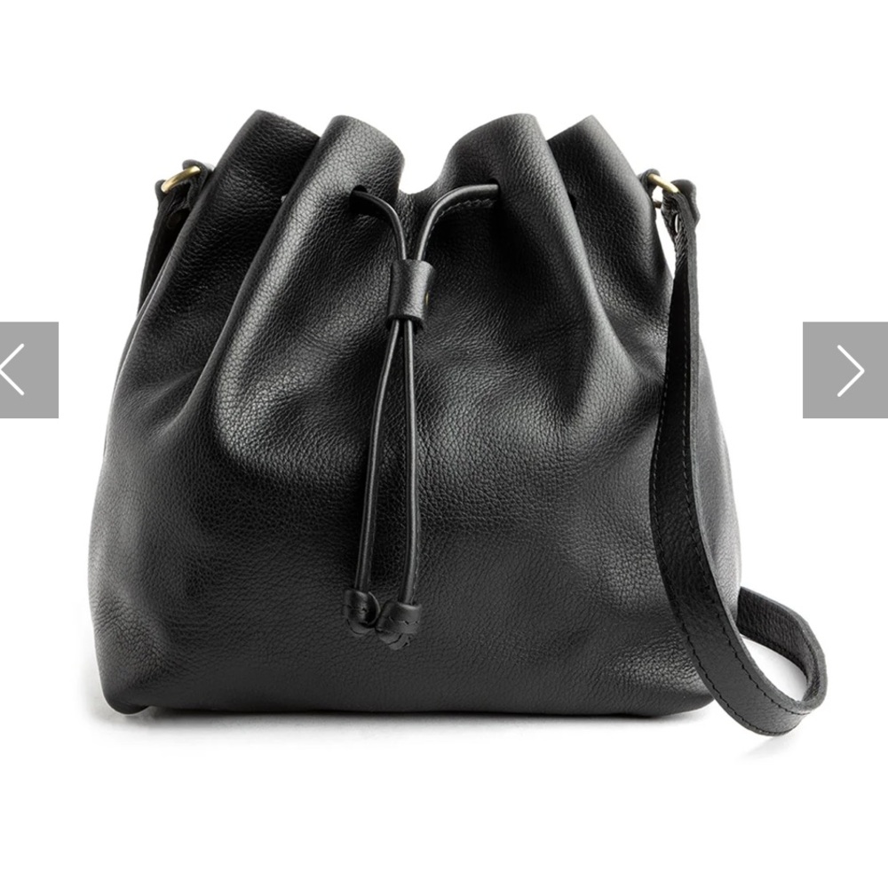 Portland leather bucket bag